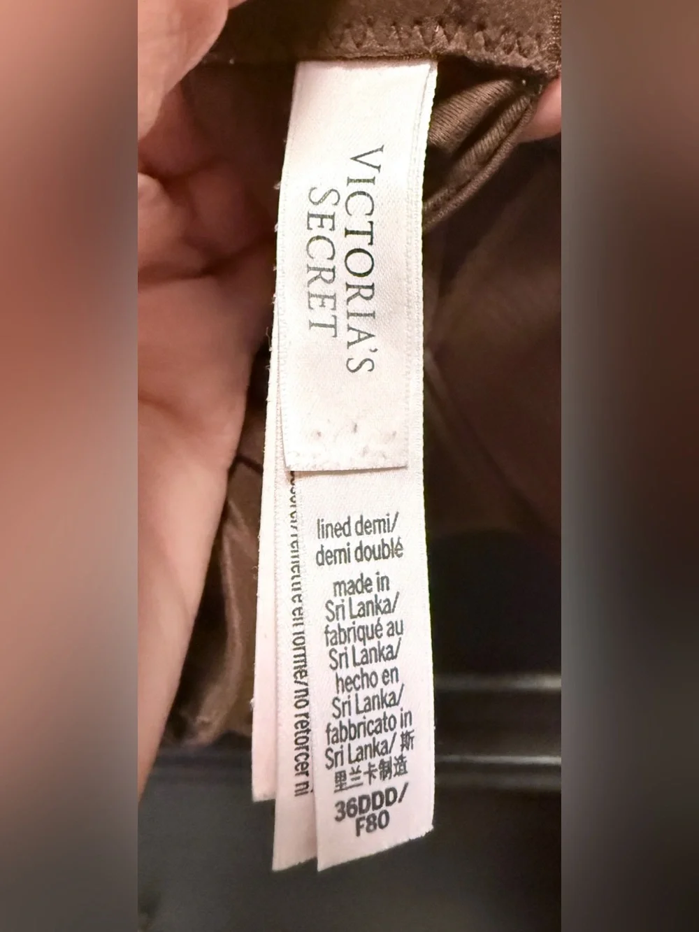 Victoria’s Secret Body by Victoria Lined Demi Smooth T-Shirt Bra - Brown - Picture 4 of 4